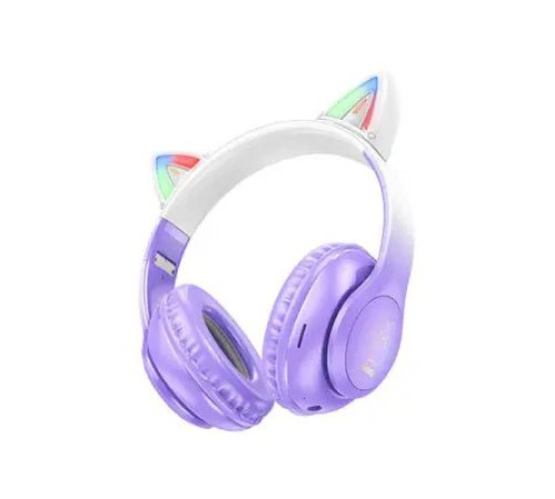 ყურსასმენი Hoco W42 Cat Ears BT Headphones Purple Grape