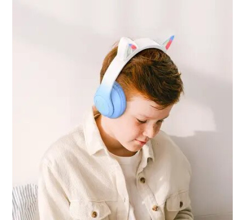 ყურსასმენი Hoco W42 Cat Ears BT Headphones Crystal Blue