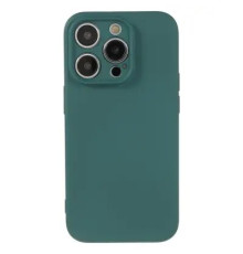 მობილურის ქეისი For iPhone 15 Pro Rubberized Candy Color Shell  Soft TPU + Fiber Lining Phone Case Phone Cover - Army Green