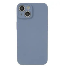 მობილურის ქეისი for iPhone 15 Fiber Lining Shell Candy Color Anti-drop TPU Phone Case Rubberized Phone Cover - Lavender Grey