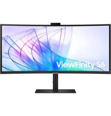 მონიტორი SAMSUNG ViewFinity S6 LS34C650VAIXCI 34'' WQHD 3440x1440 VA 5ms 100Hz 5 MP camera, Speakers Black