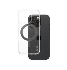 მობილურის ქეისი CARE by PanzerGlass iPhone 16 Pro Feature Case Transparent w. Black Kickstand & MagSafe