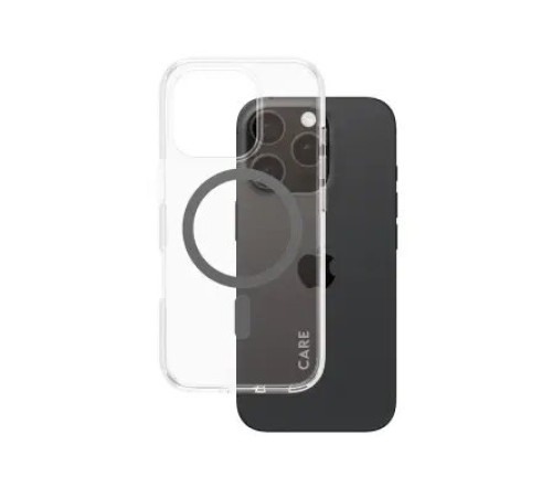 მობილურის ქეისი CARE by PanzerGlass iPhone 16 Pro Flagship Case Transparent Urban Combat w. Black MagSafe