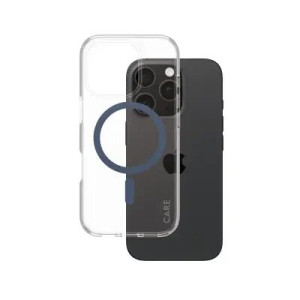 მობილურის ქეისი CARE by PanzerGlass iPhone 16 Pro Flagship Case Transparent Urban Combat w. Blue MagSafe