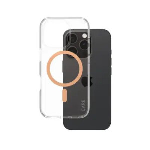 მობილურის ქეისი CARE by PanzerGlass iPhone 16 Pro Flagship Case Transparent Urban Combat w. Peachy MagSafe