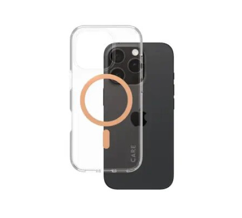 მობილურის ქეისი CARE by PanzerGlass iPhone 16 Pro Flagship Case Transparent Urban Combat w. Peachy MagSafe