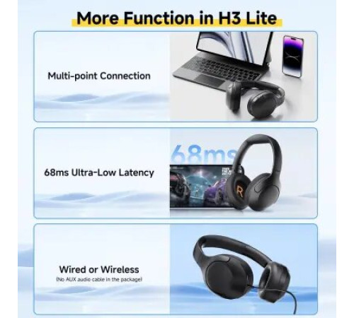 ყურსასმენი QCY H3 Lite With ANC Black