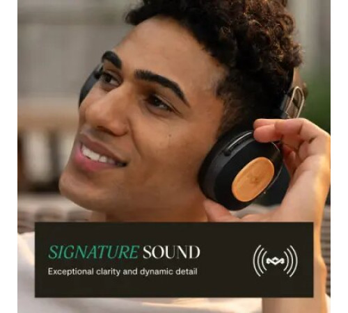 ყურსასმენი House of Marley Positive Vibration Riddim EM-JH135 (Signature Black, Wireless)