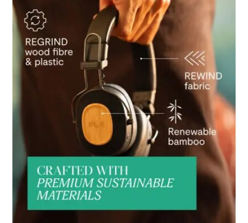 ყურსასმენი House of Marley Positive Vibration Riddim EM-JH135 (Signature Black, Wireless)