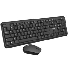 კლავიატურა CANYON SET-W20 UK/US Keyboard+Mouse Velvet  Wireless Black