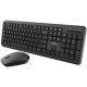 კლავიატურა CANYON SET-W20 UK/US Keyboard+Mouse Velvet  Wireless Black