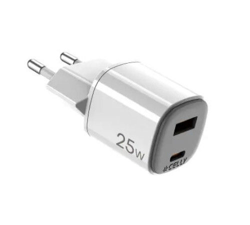 მობილურის დამტენი CELLY 25W 1xUSB-C White