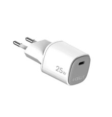 მობილურის დამტენი  CELLY 25W GaN Wall charger White