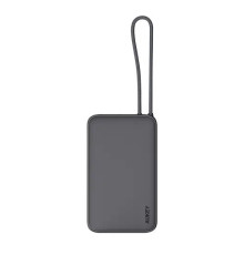 პორტატული დამტენი Aukey PB-Y53 15W 10000mAh Spark Sling Lite Slim Power Bank with Buit-in USB-C Cable Gray