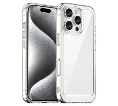მობილურის ქეისი For iPhone 16 Pro Max Case TPU + Acrylic Clear Back Cover (Big Rear Lens Hole)