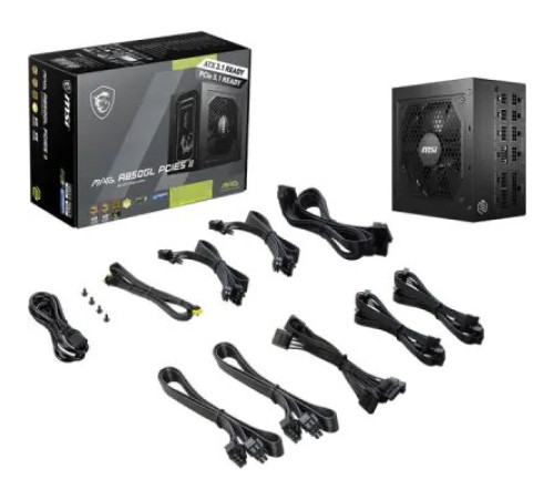 კვების ბლოკი CASE PSU ATX 850W MAG A850GL PCIE5 II MSI