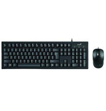 კლავიატურა Genius Wired Keyboard and Mouse Combo KM-100SE Black