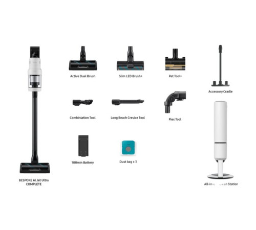 მტვერსასრუტი Samsung JET AI ULTRA  VS90F40DFG/EV