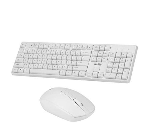 კლავიატურა MARVO WS005 BK  wireless  combo White