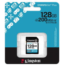 ფლეშ მეხსიერება Kingston Canvas Go Plus 128GB SD Card | Up to 200MB/s | Class 10, UHS-I, U3, V30 | SDG4/128GB