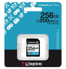 ფლეშ მეხსიერებაფლეშ მეხსიერება Kingston Canvas Go Plus 256GB SD Card | Up to 200MB/s | Class 10, UHS-I, U3, V30 | SDG4/256GB