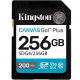 ფლეშ მეხსიერებაფლეშ მეხსიერება Kingston Canvas Go Plus 256GB SD Card | Up to 200MB/s | Class 10, UHS-I, U3, V30 | SDG4/256GB