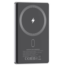 პორტატული დამტენი CANYON power bank OnPower 505 slim Magnetic 5000 Dark Gray (CNS-CPB505DG)