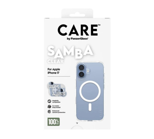 მობილურის ქეისი CARE by PanzerGlass Fashion SAMBA Clear MagSafe iPhone 17 Origin