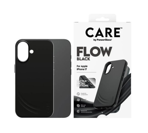 მობილურის ქეისი CARE by PanzerGlass Flow Case Black iPhone 17