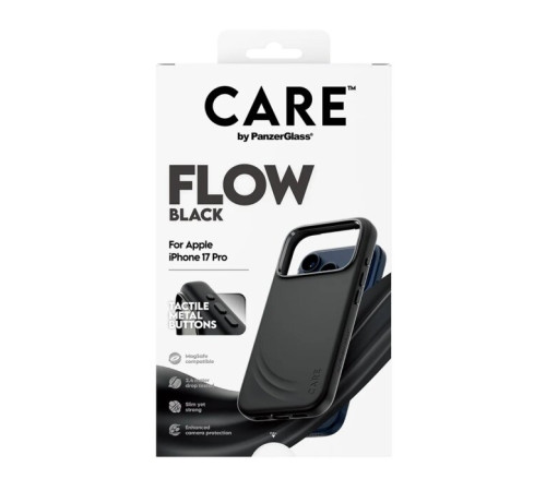 მობილურის ქეისი CARE by PanzerGlass Flow Case Black iPhone 17 Pro