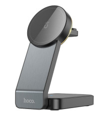 მანქანის დამტენი Hoco CQ3 Motorcycle folding 3-in-1 magnetic wireless fast charger