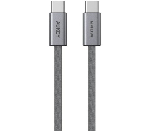 კაბელი AUKEY CB-DCC242 C to C 240W480Mbps 1.8M Braided USB 2.0 Cable (Gunmetal)