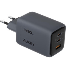 დამტენი AUKEY PA-C5  total power 100W three-port 2C1A global fast charging dark gray,