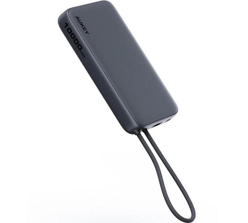 პორტატული დამტენი AUKEY PB-Y53P 10000mAh 22.5W 1A1C1C cable with C-C30CM data cable (Storm Gray)