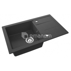 გრანიტის სამზარეულოს ნიჟარა Granmaster Quadrato ZYQ_X113 780x480x194 მმ graphite