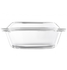საცხობი ფორმა pan with lid  Black Mars, 20.6х20.6х9.9cm, borosilicate glass, round, transparent