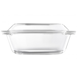 საცხობი ფორმა pan with lid  Black Mars, 20.6х20.6х9.9cm, borosilicate glass, round, transparent