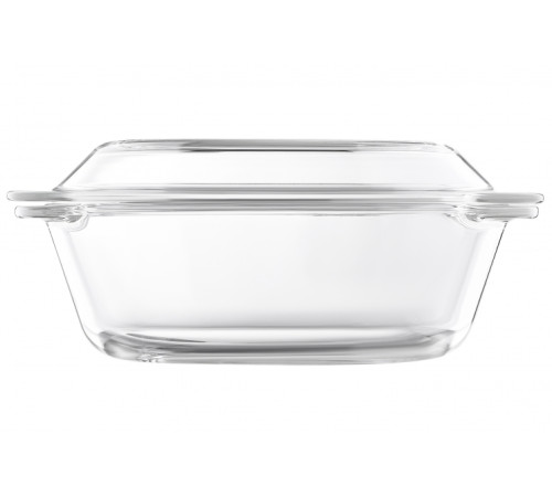 საცხობი ფორმა pan with lid  Black Mars, 20.6х20.6х9.9cm, borosilicate glass, round, transparent