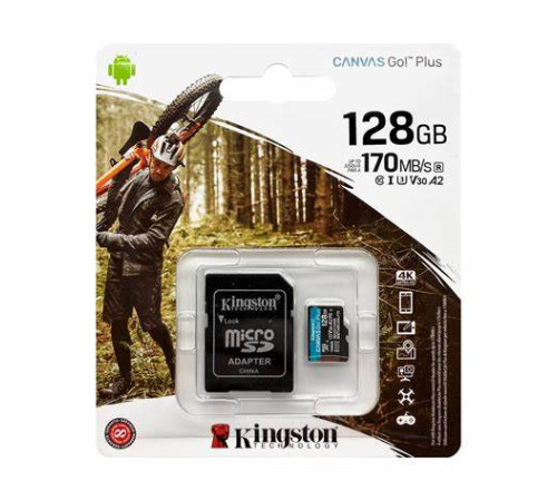 ფლეშ მეხსიერება Kingston Canvas Go Plus 128GB
