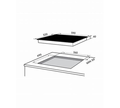 ჩასაშენებელი ზედაპირი MIDEA MIH616AC