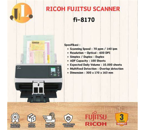 სკანერი FUJITSU RICOH FI-8170 70ppm/140ipm A4