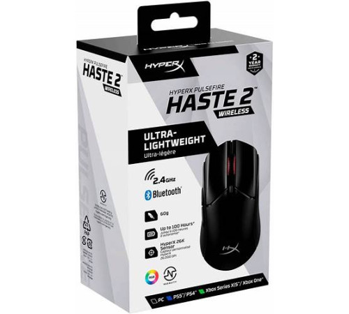 მაუსი HyperX Pulsefire Haste 2 USB Ultra Lightweight  Black