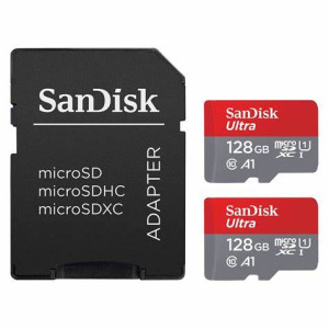 ფლეშ მეხსიერება SanDisk Ultra microSD with SD Adapter - 128GB