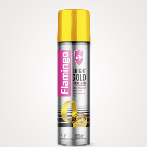 ოქროსფერი სპრეი საღებავი FLAMINGO F143