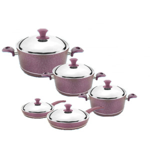 ქვაბების ნაკრები NATUREL NT10PC SET1 VIOLET