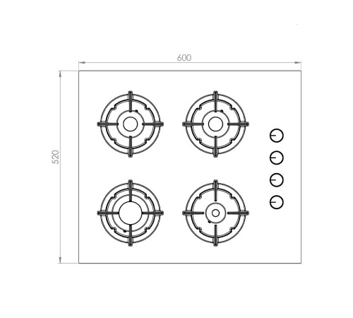 ჩასაშენებელი ზედაპირი ELENBERG EBG C6-40BF MAGIC GLASS