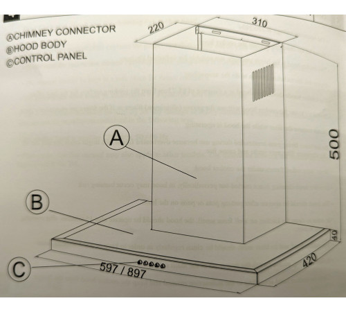 გამწოვი კედლის ELENBERG EBG-60T85W