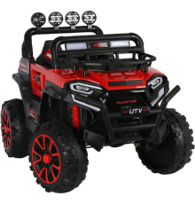 საბავშვო ელექტრო მანქანა V5588 კაუჩუკის საბურავებით.ტყავის სკამით