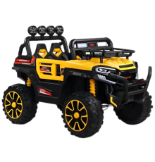 საბავშვო ელექტრო მანქანა V5588 კაუჩუკის საბურავებით.ტყავის სკამით