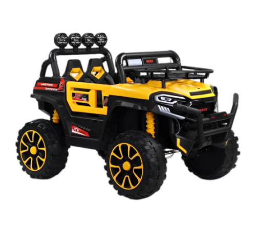 საბავშვო ელექტრო მანქანა V5588 კაუჩუკის საბურავებით.ტყავის სკამით